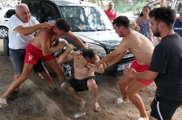 Cankurtaranlar, tek bir kişiye tekme tokat saldırdı