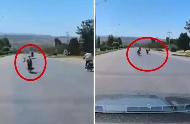 Canlarını hiçe saydılar, motosikletlerin üzerine yatarak yarıştılar