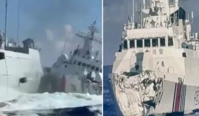 Filipinler gemisini kovalayan Çin’e ait 2 gemi, ihtilaflı Güney Çin Denizi’nde çarpıştı