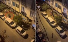 Çocuk yaştaki saldırgan, polisi böyle yumrukladı