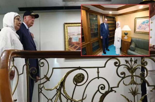 Cumhurbaşkanı Erdoğan, Emine Erdoğan ile birlikte Savanora Yatı’nı ziyaret etti