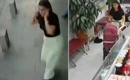 Deprem sırasında herkes panikle kaçarken o bebeğine koştu