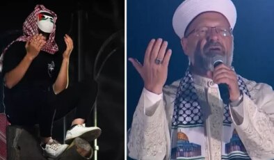 Diyanet İşleri Başkanı Ali Erbaş, Gazze’deki zulmün sona ermesi için binlerce kişiyle dua etti