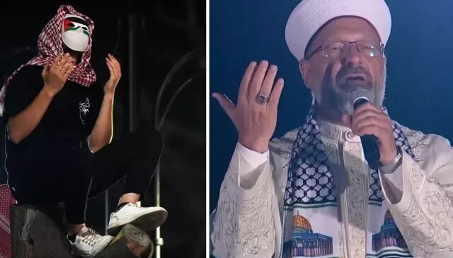 Diyanet İşleri Başkanı Ali Erbaş, Gazze’deki zulmün sona ermesi için binlerce kişiyle dua etti