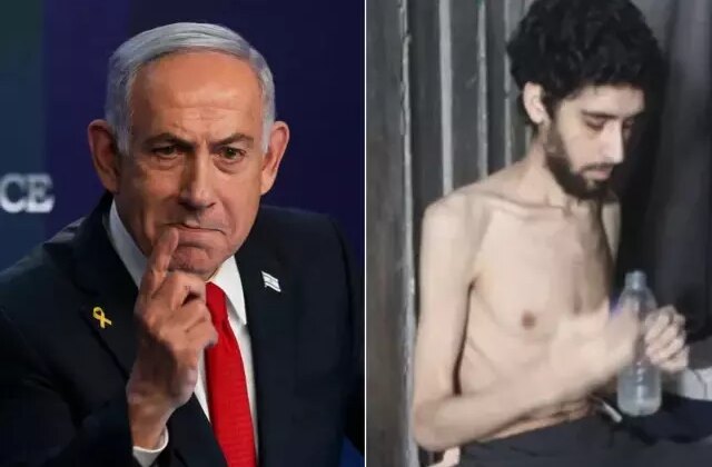 Dünya İsrailli esirin videosunu konuşuyor! Netanyahu zorda, halk sokağa döküldü