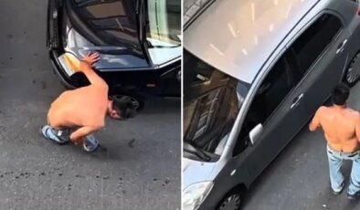 Elindeki satırla araçlara zarar veren şahıs akıl hastanesine yatırıldı