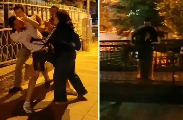 Erkek arkadaşından kaçarken yakalandı, kendini köprüden atmak istedi