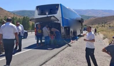 Erzincan’da yolcu otobüsü kaza yaptı! 1 ölü, 4 yaralı