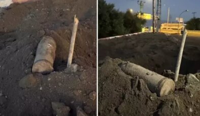 Erzurum’da 150 yıllık patlamamış top mermisi bulundu