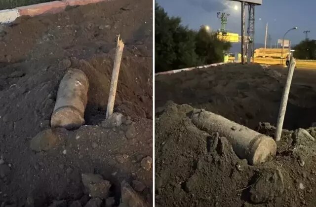 Erzurum’da 150 yıllık patlamamış top mermisi bulundu