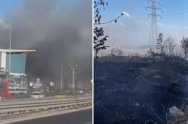 Esenyurt’ta otluk alanda yangın çıktı