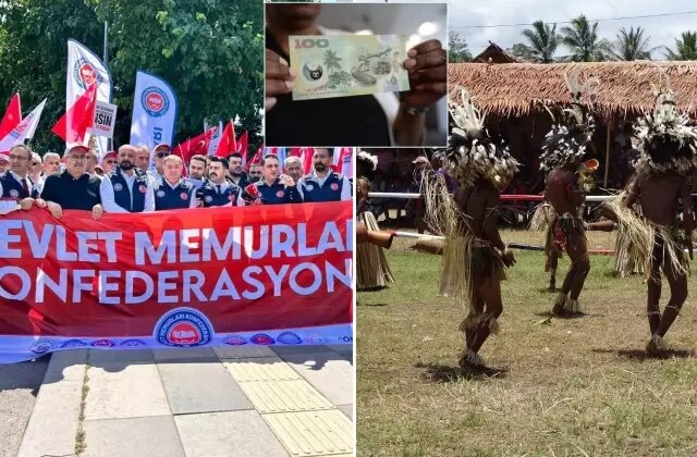 Eylem yapan memurlardan bir garip talep: Teklif edilen zam, Papua Yeni Gine Kinası ile verilsin
