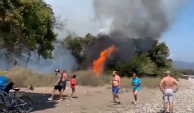 Fethiye’de orman yangını