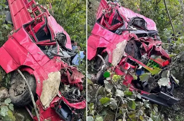 Giresun’da kamyonet fındık bahçesine yuvarlandı: 4 ölü, 1 yaralı
