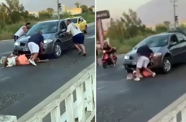 Hem çarptı, hem de otomobiliyle ezerek kaçmaya çalıştı
