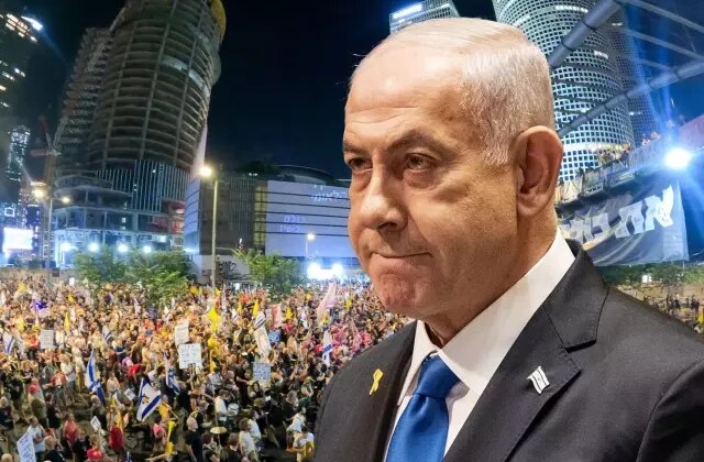 İsrail’de on binlerce kişi Netanyahu’nun Gazze’yi işgal kararını protesto etti