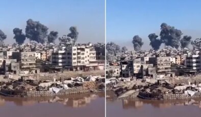 İsrail topyekün işgali başlattı! Havadan vurulan Gazze’den ilk görüntüler