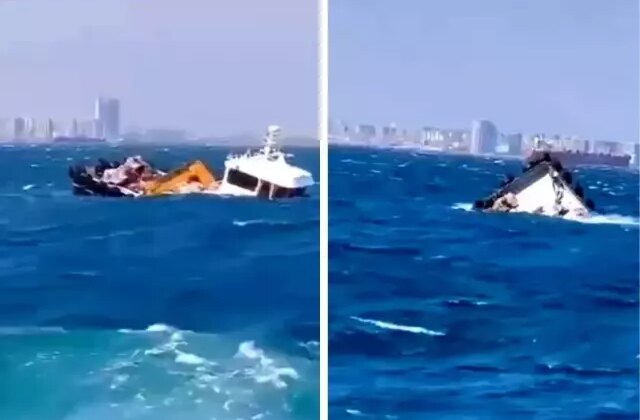 İstanbul’da kuvvetli fırtına sonucu gemi battı! 4 kişi kurtarıldı