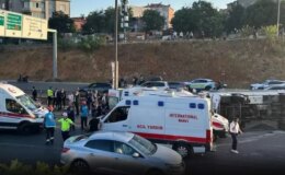 İstanbul servis midibüsü devrildi! Çok sayıda yaralı var