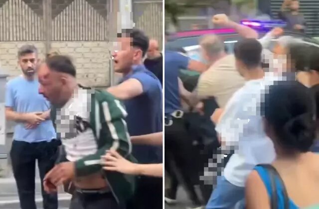 Kadını 15 yerinden bıçaklayan şahsı mahalleli tekme tokat dövdü