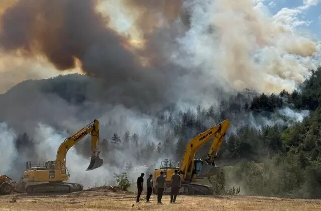 Karabük’te ormanlık alanda yeniden yangın çıktı