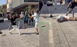 Kavga ettikleri kişiyi taşla bayılttılar! Dehşet anları kamerada