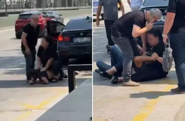 Kızını taciz ettiği iddiasıyla eski kocasına meydan dayağı attı