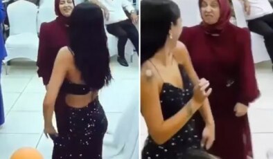 Kızının dans figürleri başörtülü anneyi çileden çıkardı