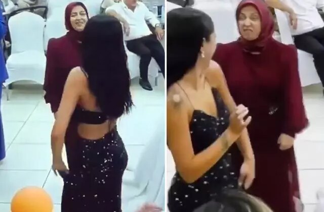 Kızının dans figürleri başörtülü anneyi çileden çıkardı