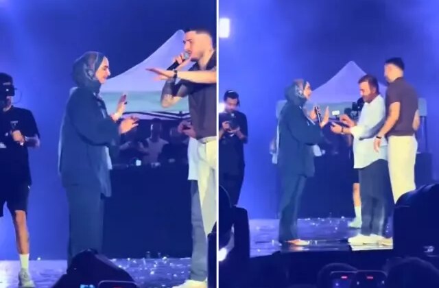 Konserde skandal: Genç kız evlilik teklifini reddetmesine rağmen zorla yüzük taktılar