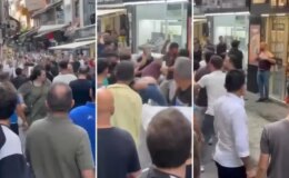 Küfür kavgasında esnaflar birbirine girdi! Çekpasla saldırdı