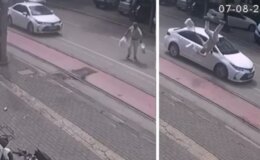 Market alışverişinden çıktı, hastanelik oldu