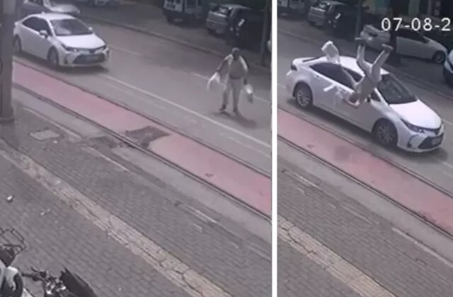 Market alışverişinden çıktı, hastanelik oldu