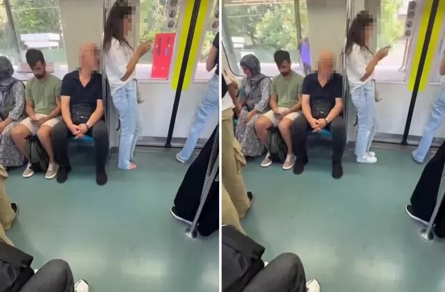 Marmaray’da mide bulandıran görüntü! O anları başka bir yolcu böyle kaydetti