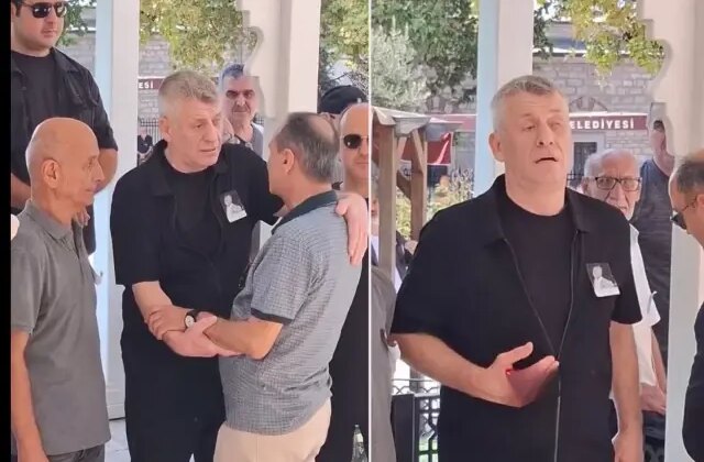 Metin Şentürk, kardeşi Bayram Şentürk’ü son yolculuğuna uğurluyor
