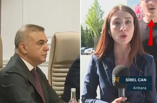 Muhabir memur zammını anlatırken arkadan gelen ses yayına damga vurdu