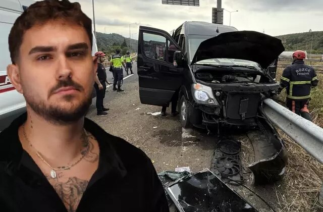 Minibüs bariyere saplandı, ünlü müzisyen Çağan Şengül ve 6 kişi yaralandı