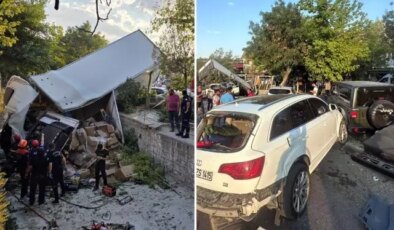 Nevşehir’de freni patlayan kamyon 10 araca çarptı: 6 yaralı