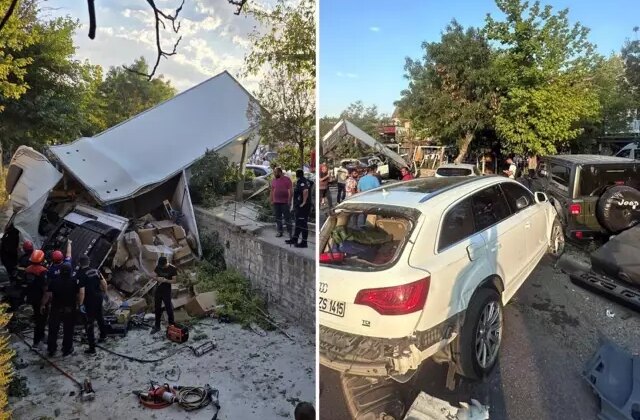 Nevşehir’de freni patlayan kamyon 10 araca çarptı: 6 yaralı