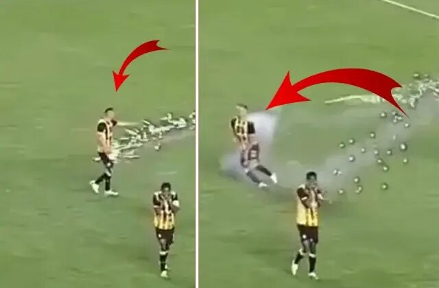 Öldürmeye tam teşebbüs! İsrailli taraftarlar futbolcuya havai fişek attı