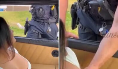 Polis, aracını durduğu kadın sürücüyü tacizden tutuklandı