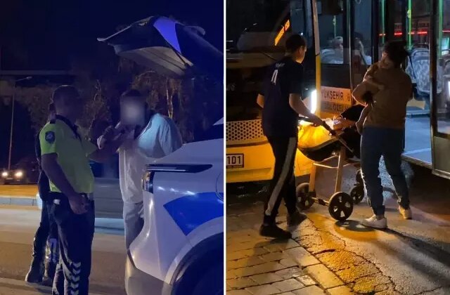 Polisten kaçan halk otobüsü şoförü alkollü çıktı
