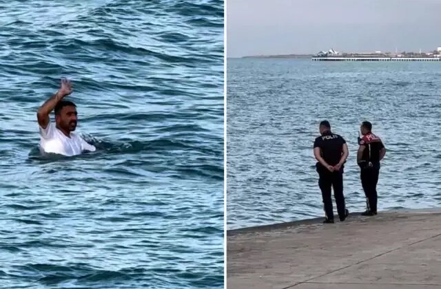 Polisten kaçmak için denize atladı, hikayenin sonu hüsranla bitti