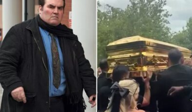 ‘Roman kralı’ Frank Thompson altın tabutla gömüldü