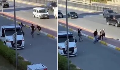 Sakarya’da trafikte dehşet anları! Çekiç, sopa ne varsa kullandılar
