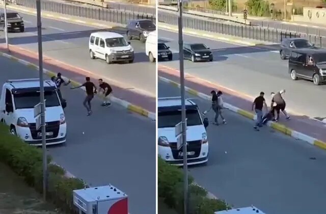Sakarya’da trafikte dehşet anları! Çekiç, sopa ne varsa kullandılar