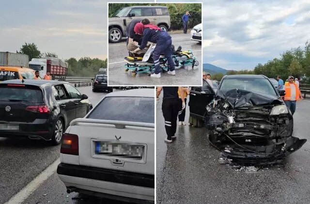 TEM Otoyolu’nda 10 araç birbirine girdi