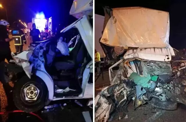 Samsun’da park halindeki tıra kamyonet çarptı! 1 kişi öldü