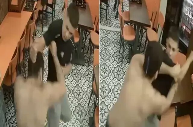 Kavgada ensesinden bıçaklandı, apar topar ameliyata alındı! O anlar kamerada