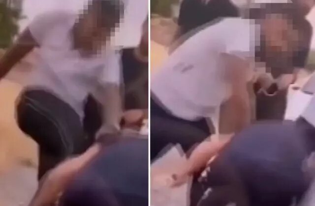 Boş arazide tekme tokat dövüp sosyal medyada paylaştılar